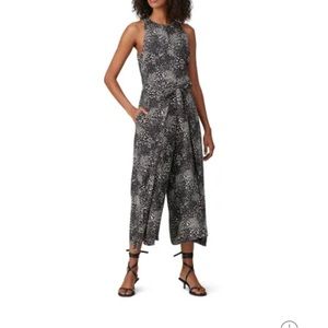 Joie Mairead D Animal-Print Draped Jumpsuit Size 4